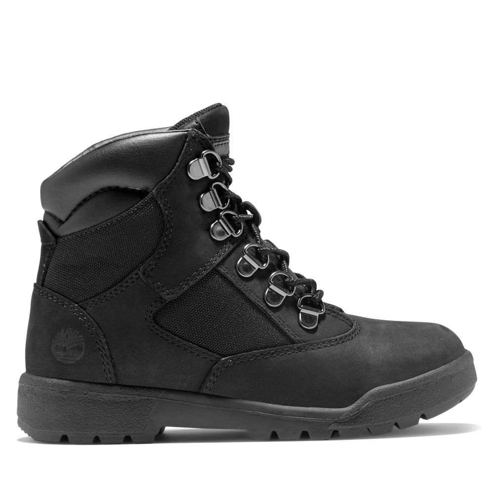 Bototos Timberland Niños 6-Inch Junior Mixed-Media Field Negras - Chile EWK-085271